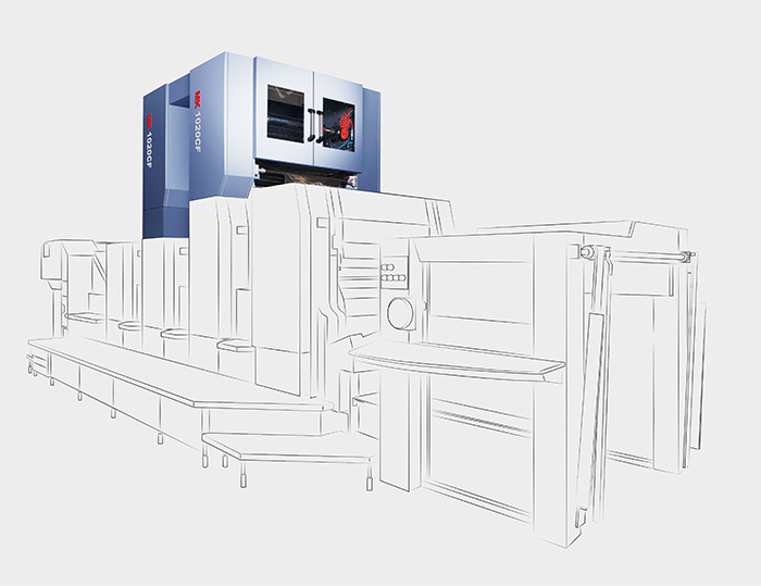 MK 1020CF 冷燙單元
技術(shù)描述：冷燙印技術(shù)
在膠印機(jī)上加裝冷燙單元，完成先燙后印或先印后燙，擺桿跳步能有效節(jié)約電化鋁。